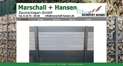 Desktop Screenshot of marschall-hansen.de