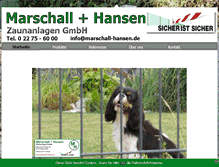 Tablet Screenshot of marschall-hansen.de